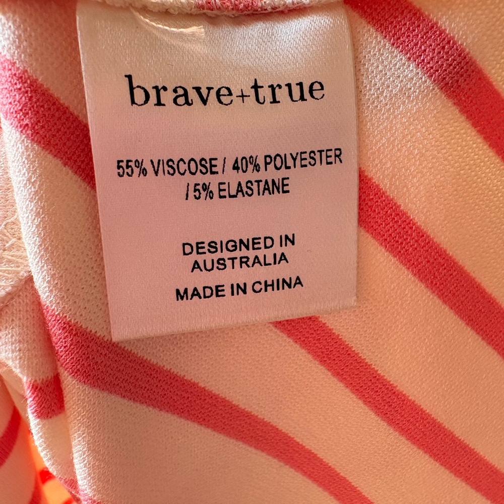Brave + True Rave Strapless Pink and White Maxi Dress Medium NWT - Picture 8 of 8